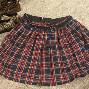 Current mood plaid skirt